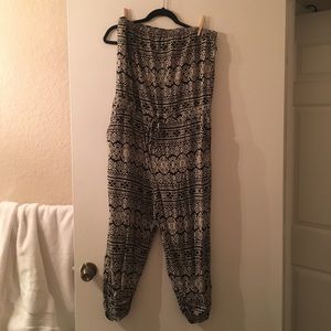 American Rag Strapless Tribal Jumpsuit